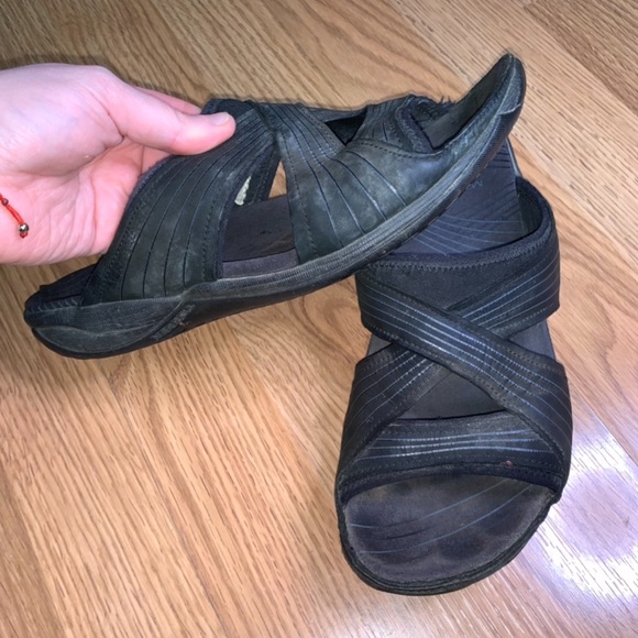 Black Crisscross Sandals - Picture 9 of 10